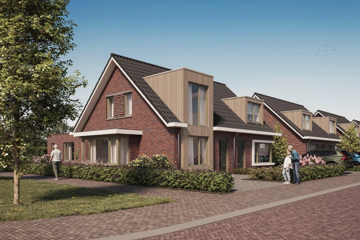 Impressie van de woningen van De Wierde in Biddinghuizen