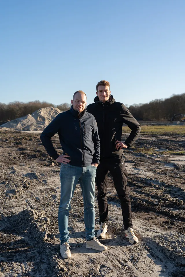 Het team van Nieuwbouwers op de bouwlocatie